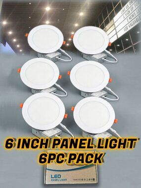 6PC SET  Brand New | 6 inch / 14.5cm LED Round  Panel Light | Warm White | 9W